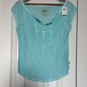 Hollister Women's Aqua Blouse
